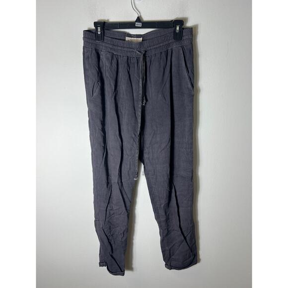 Womens Current/Elliot Black Drawstring Wide Leg Sweatpants Sz M - Picture 1 of 3